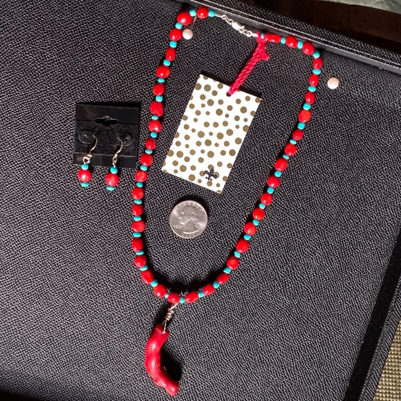 Hand Crafted Jewelry - “Branching Out” Handcrafted Gemstone Necklace & Earring Set 925 Findings